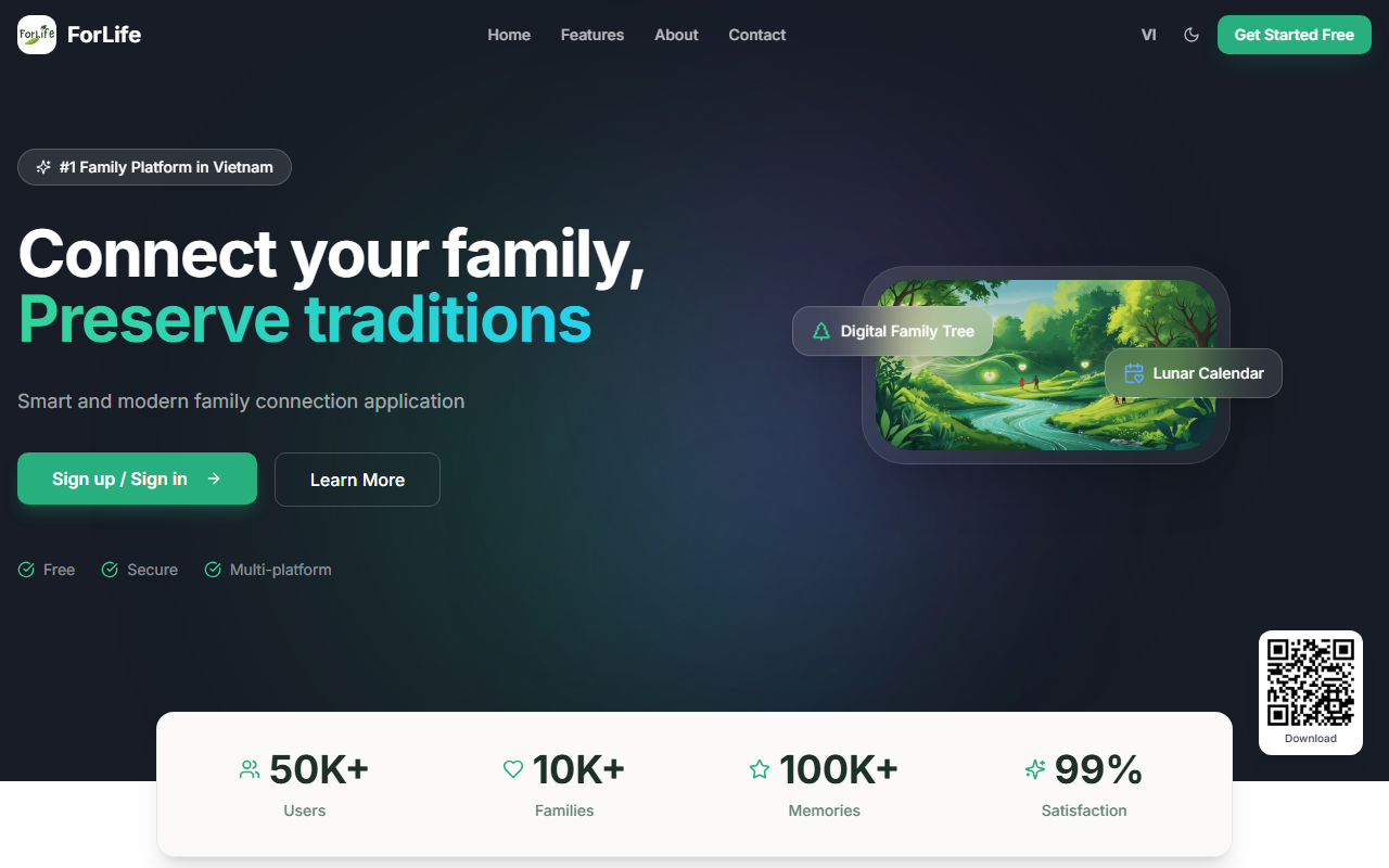 Trang chủ ForLife — chuyển hướng tới /auth